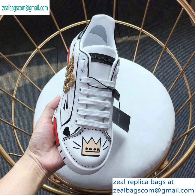Dolce  &  Gabbana Embroidered Portofino Sneakers 05 2019